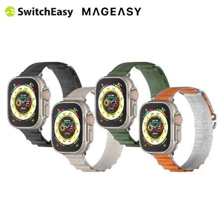 SwitchEasy ACTIVE Apple Watch 吸汗高透氣雙層編織G型錶釦運動錶帶✿80D024